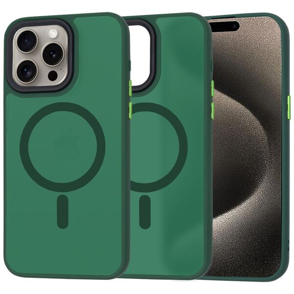 Techsuit Case for iPhone 15 Pro Max - Techsuit HaloFrost MagSafe Series - Midnight Green 5949419147638 έως 12 άτοκες Δόσεις