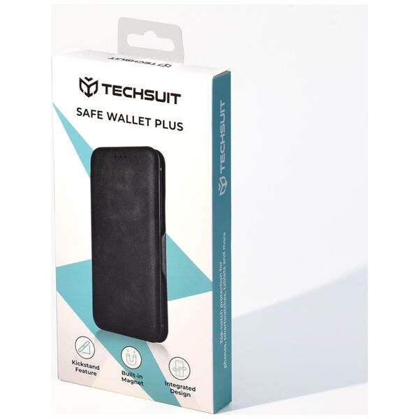Techsuit Case for Realme C65 - Techsuit Safe Wallet Plus - Black 5949419186293 έως 12 άτοκες Δόσεις