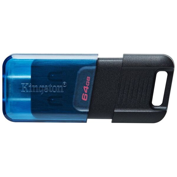 Kingston 64GB Memory Stick - Kingston DT80M (DT80M/64GB) - Black and Blue 0740617330656 έως 12 άτοκες Δόσεις