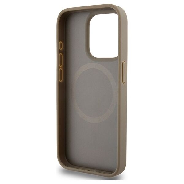 DKNY case for iPhone 15 Pro Max 6,7&quot; DKHMP15XPSOSPW black HC Magsafe pu repeat pattern w bottom stripe 3666339262105
