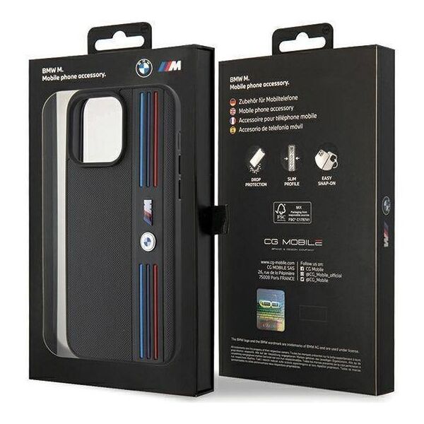 Original Case APPLE IPHONE 15 PRO BMW Tricolor M Collection (BMHCP15L22PPMK) black 3666339143442
