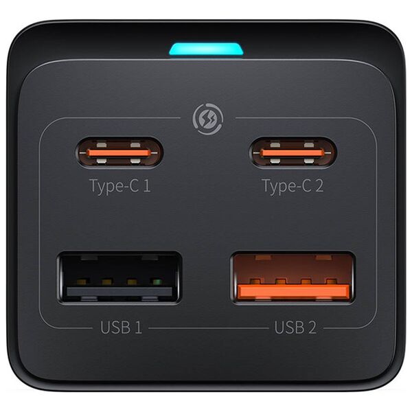 Baseus Prelungitor Priza, Incarcator 2xUSB + 2xUSB-C + AC, 65W - Baseus GaN3 Pro (PSZM000901) - Black 6932172610241 έως 12 άτοκες Δόσεις