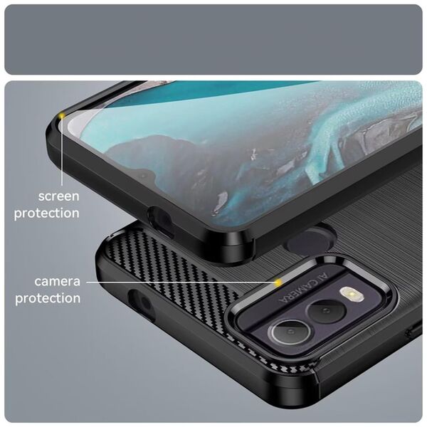 Techsuit Case for Nokia C22 - Techsuit Carbon Silicone - Black 5949419180963 έως 12 άτοκες Δόσεις