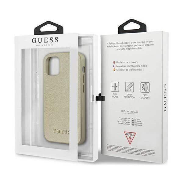 Original Case IPHONE 12 MINI Guess Hardcase Iridescent (GUHCP12SIGLGO) gold 3700740481363