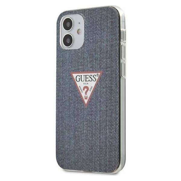 Original Case IPHONE 12 MINI Guess Hardcase Jeans Collection (GUHCP12SPCUJULDB) navy blue 3700740481875