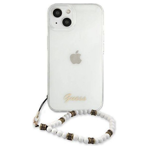 Original Case IPHONE 13 MINI Guess Hardcase White Pearl (GUHCP13SKPSWH) transparent 3666339025236