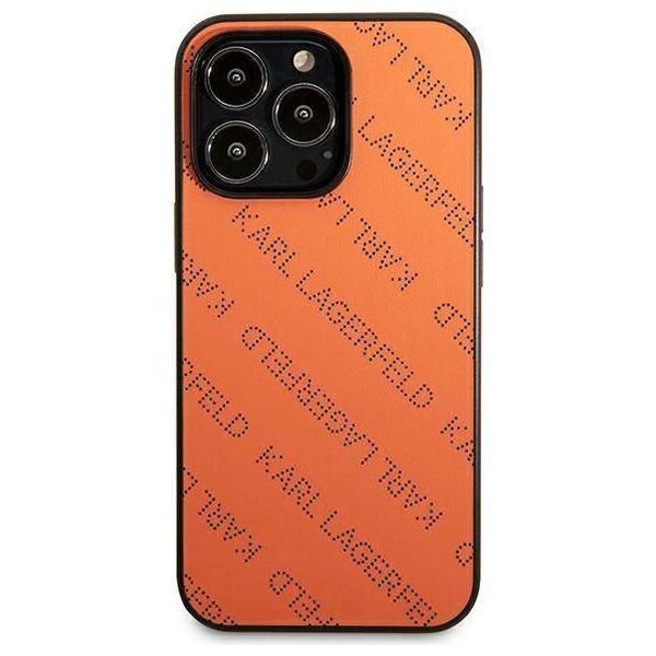 Original Case IPHONE 13 PRO Karl Lagerfeld Hardcase Perforated Allover (KLHCP13LPTLO) orange 3666339049584