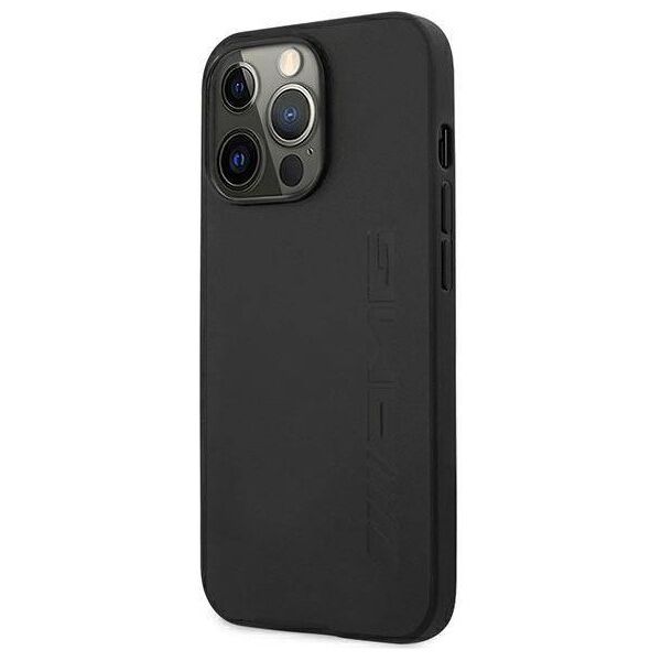 Case IPHONE 13 PRO Mercedes AMG Hardcase Leather Hot Stamped (AMHCP13LDOLBK) black 3666339018870