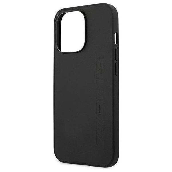 Case IPHONE 13 PRO Mercedes AMG Hardcase Leather Hot Stamped (AMHCP13LDOLBK) black 3666339018870