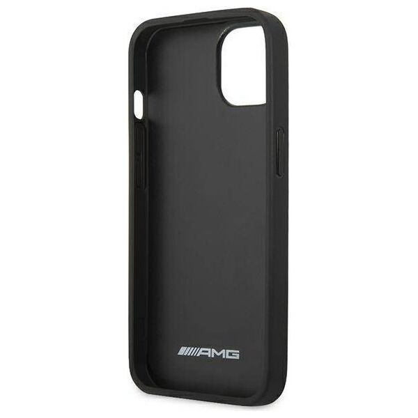Case IPHONE 13 MINI Mercedes AMG Hardcase Leather Hot Stamped (AMHCP13SDOLBK) black 3666339018856