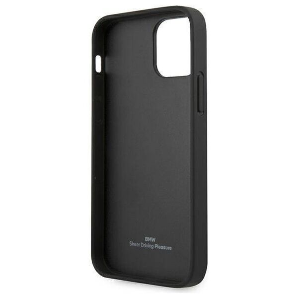 Original Case IPHONE 12 PRO MAX BMW Hardcase Leather Curve Perforate (BMHCP12LRSPPK) black 3666339010911