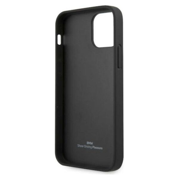 Original Case IPHONE 12 / 12 PRO BMW Hardcase Leather Curve Perforate (BMHCP12MRSPPK) black 3666339010904