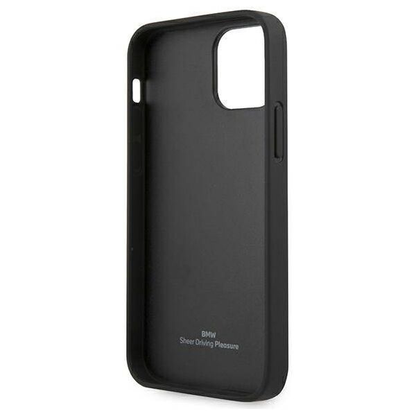 Original Case IPHONE 12 MINI BMW Hardcase Leather Deboss (BMHCP12SRCDPK) black 3666339010744