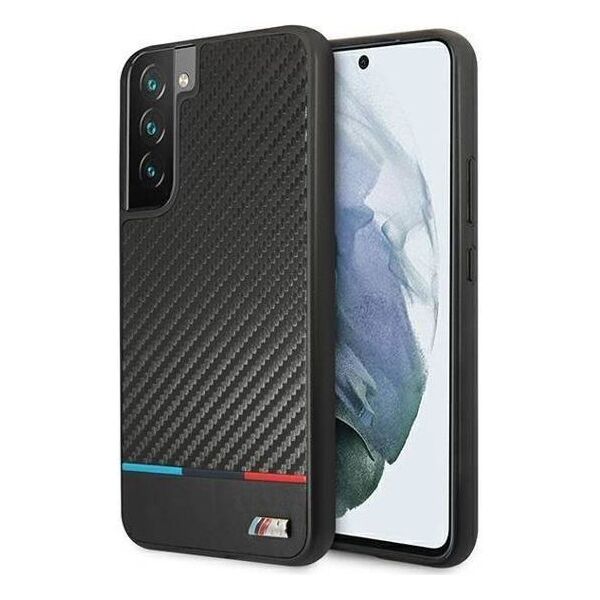 Original Case SAMSUNG GALAXY S22+ PLUS BMW Hardcase M Collection Triangles (BMHCS22MPUCARTCBK) black 3666339043360