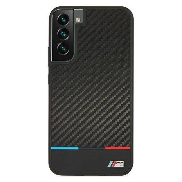 Original Case SAMSUNG GALAXY S22+ PLUS BMW Hardcase M Collection Triangles (BMHCS22MPUCARTCBK) black 3666339043360