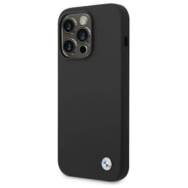 Original Case IPHONE 14 PRO MAX BMW Silicone Metal Logo black 3666339090456