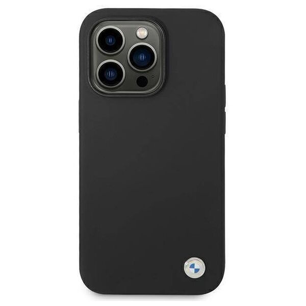 Original Case IPHONE 14 PRO MAX BMW Silicone Metal Logo black 3666339090456