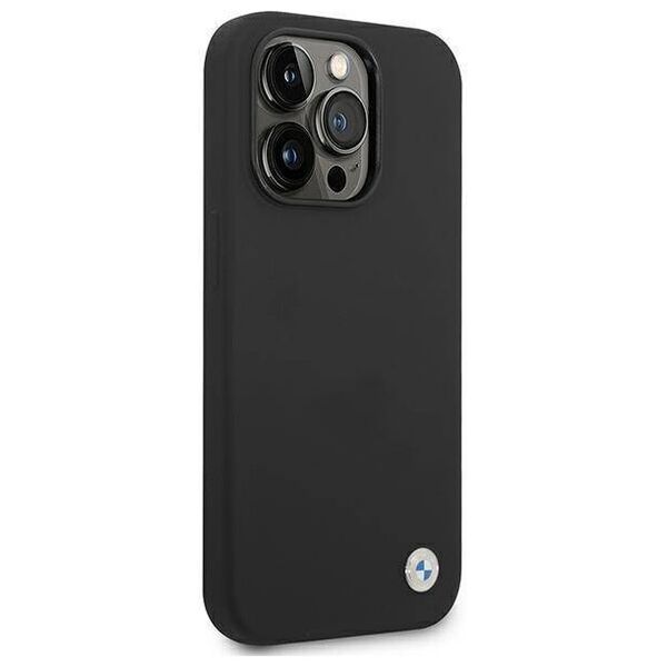 Original Case IPHONE 14 PRO MAX BMW Silicone Metal Logo black 3666339090456
