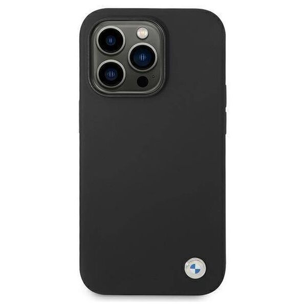 Original Case IPHONE 14 PRO BMW Silicone Metal Logo black 3666339090449