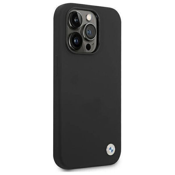 Original Case IPHONE 14 PRO BMW Silicone Metal Logo black 3666339090449