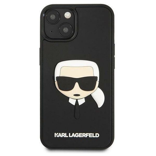 Original Case IPHONE 14 PLUS Karl Lagerfeld Hardcase 3D Rubber Karl`s Head black 3666339086459