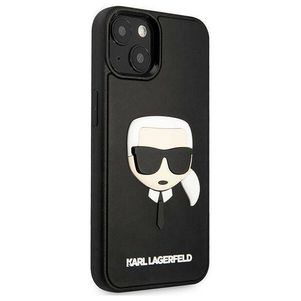 Original Case IPHONE 14 PLUS Karl Lagerfeld Hardcase 3D Rubber Karl`s Head black 3666339086459