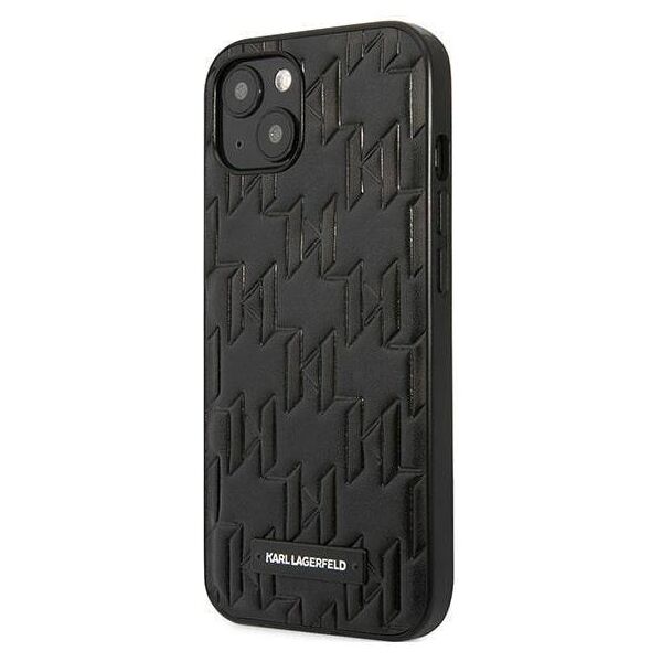 Original Case IPHONE 13 MINI Karl Lagerfeld Hardcase Monogram Plaque black 3666339049126