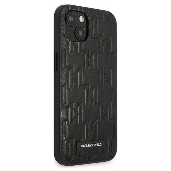 Original Case IPHONE 13 MINI Karl Lagerfeld Hardcase Monogram Plaque black 3666339049126