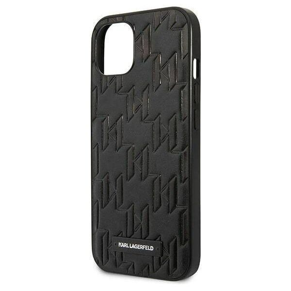 Original Case IPHONE 13 MINI Karl Lagerfeld Hardcase Monogram Plaque black 3666339049126