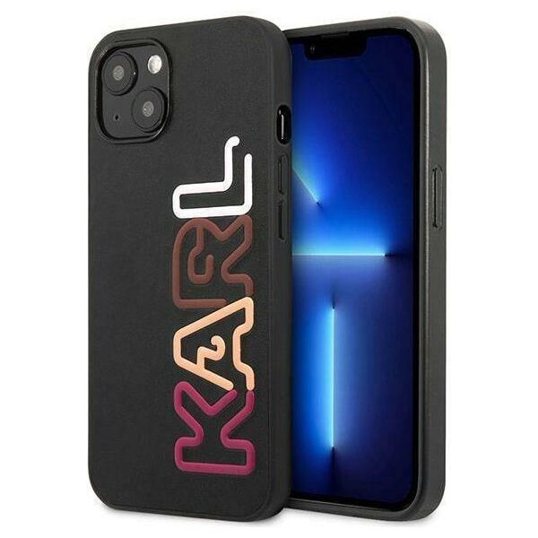 Original Case IPHONE 13 MINI Karl Lagerfeld Hardcase Multipink Brand black 3666339049324