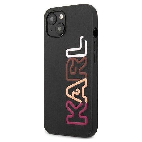 Original Case IPHONE 13 MINI Karl Lagerfeld Hardcase Multipink Brand black 3666339049324