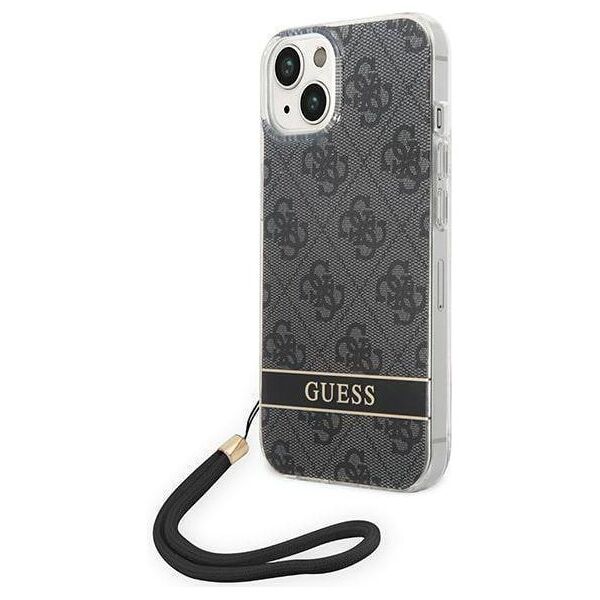 Original Case IPHONE 14 PLUS Guess Hardcase 4G Print Strap (GUOHCP14MH4STK) black 3666339093808
