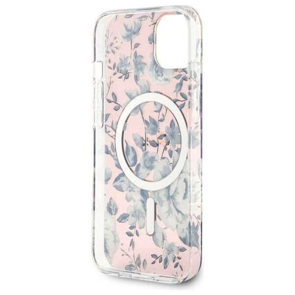 Original Case IPHONE 14 PLUS Guess Hardcase Flower MagSafe (GUHMP14MHCFWSP) pink 3666339115562