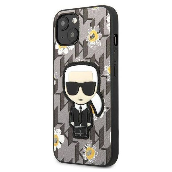 Original Case IPHONE 13 MINI Karl Lagerfeld Flower Ikonik Karl (KLHCP13SPMNFIK1) gray 3666339049447