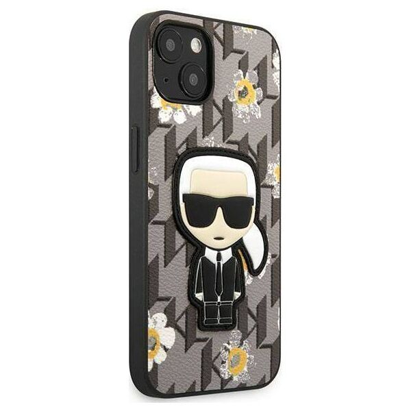 Original Case IPHONE 13 MINI Karl Lagerfeld Flower Ikonik Karl (KLHCP13SPMNFIK1) gray 3666339049447