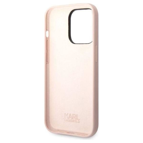 Original Case IPHONE 14 PRO MAX Karl Lagerfeld Hardcase Silicone Ikonik (KLHCP14XSNIKBCP) pink 3666339098643
