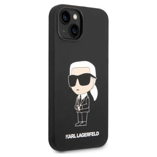 Original Case IPHONE 14 PLUS Karl Lagerfeld Hardcase Silicone Ikonik MagSafe (KLHMP14MSNIKBCK) black 3666339087692