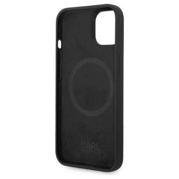 Original Case IPHONE 14 PLUS Karl Lagerfeld Hardcase Silicone Ikonik MagSafe (KLHMP14MSNIKBCK) black 3666339087692