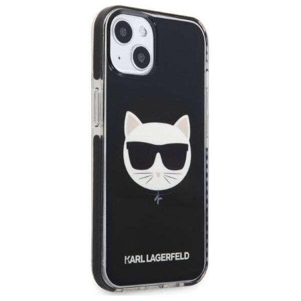 Original Case IPHONE 13 MINI Karl Lagerfeld Hardcase Choupette Head black 3666339048488