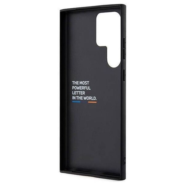 Original Case SAMSUNG GALAXY S23 ULTRA BMW Leather Stamp Tricolor (BMHCS23L22PTDK) black 3666339114565