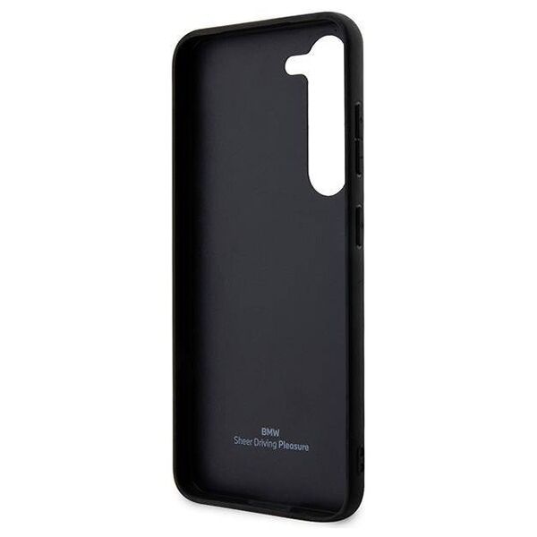 Original Case SAMSUNG GALAXY S23 BMW Hardcase Leather Textured & Stripe (BMHCS23S22RDPK) black 3666339114510
