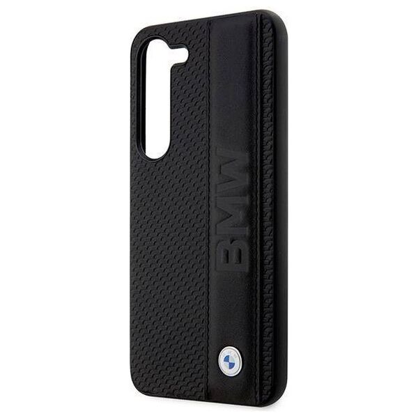 Original Case SAMSUNG GALAXY S23+ BMW Hardcase Leather Textured & Stripe (BMHCS23M22RDPK) black 3666339114527