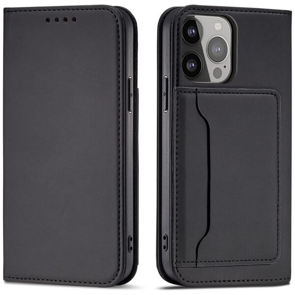 Magnet Card Case for Samsung Galaxy S23 flip cover wallet stand black