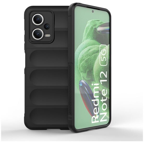 Magic Shield Case for Xiaomi Redmi Note 12 5G / Poco X5 5G Flexible Armor Cover Black