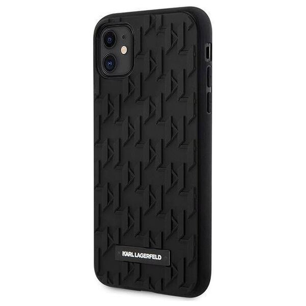 Original Case IPHONE 11 Karl Lagerfeld Hardcase 3D Monogram (KLHCN61RUPKLPK) black 3666339170011