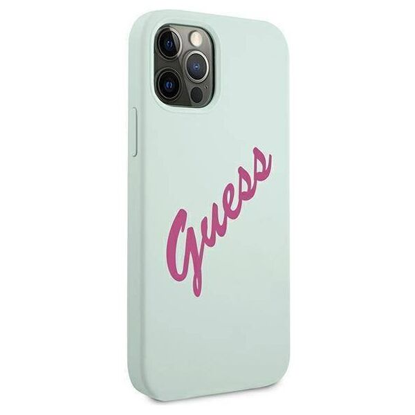 Original Case IPHONE 12 / 12 PRO Guess Hardcase Silicone Vintage (GUHCP12MLSVSBF) mint 3700740495223