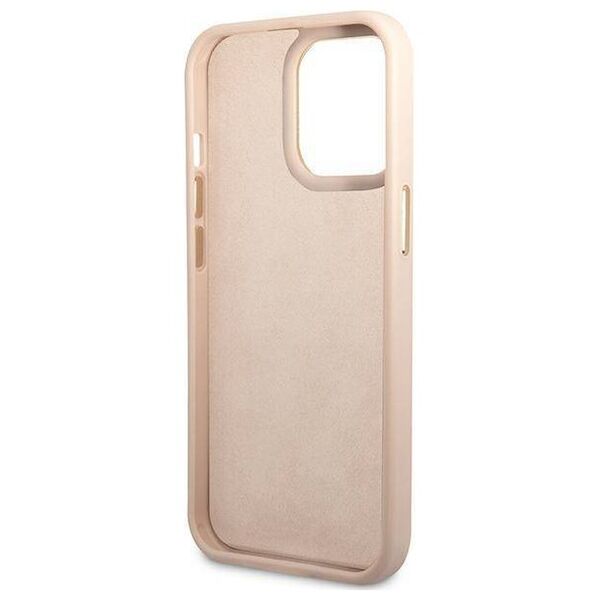 Original Case IPHONE 14 PRO Guess Hard Case 4G Vintage Gold Logo (GUHCP14LHG4SHP) pink 3666339065348