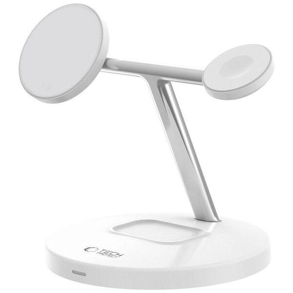 Wireless Charger 3in1 MagSafe Quick Charge Tech-Protect A35 white 5906302309559