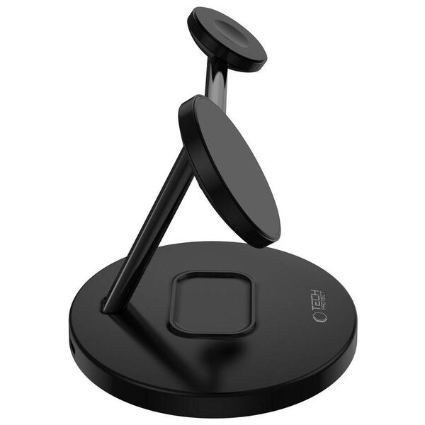 Wireless Charger 3in1 MagSafe Quick Charge Tech-Protect A35 black 5906302309566