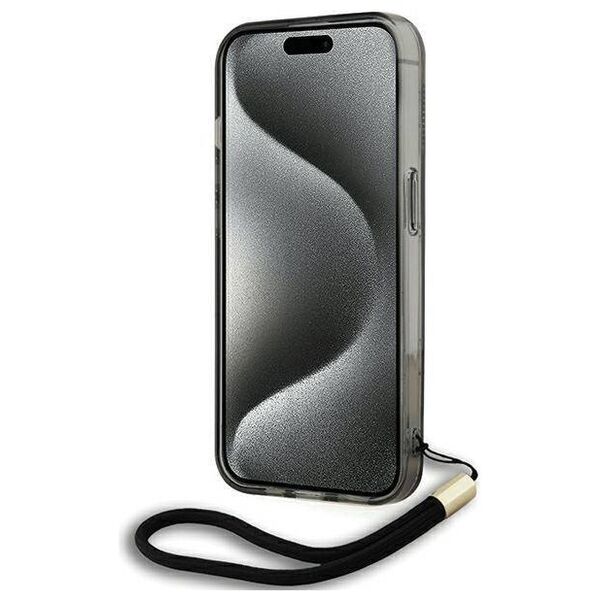 Original Case APPLE IPHONE 15 PRO Karl Lagerfeld Hardcase IML Mono KL Pattern & Cord (KLHCP15LHKDPNSK) black 3666339258269